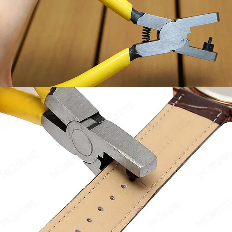 Leather Punch Tool Universal Hand Strap Band Belt Punching Puncher Pliers Tools 2.0mm Watch Repair Tool Watches Accessories