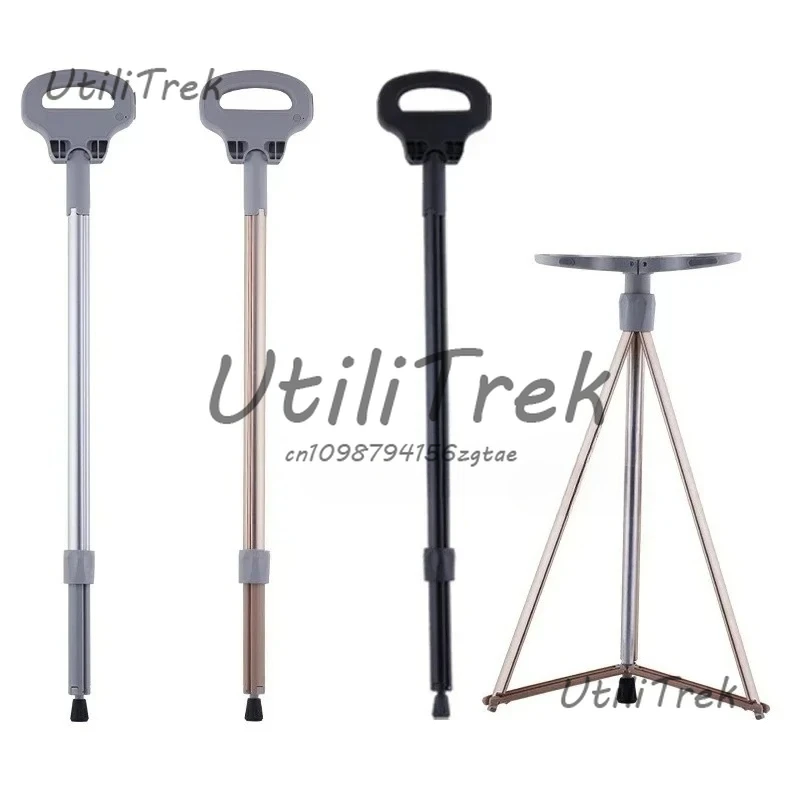 

Muletas Antideslizantes Para Ancianos, Taburete De Bastón Soporte Ligero,columna Ocho Bastones,muleta Mano Del Personal