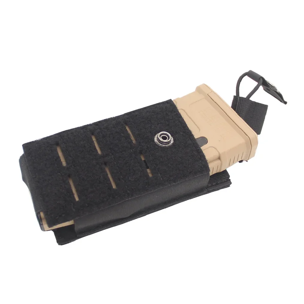 กระเป๋าใส่แม็กกาซีนขนาด 5.56 สำหรับปืน M4 M16 AR15 แบบ Molle ตัดด้วยเลเซอร์ พร้อมสายรัดยืดหยุ่นอเนกประสงค์ ใช้ได้กับวิทยุสื่อสารและอุปกรณ์อื่นๆ