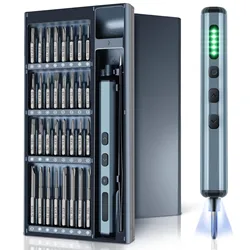 Mini Electric Screwdriver Set 68 in 1 with 64 Precision Magnetic Bits &5-speed torque Repair Power Tools for Phone Laptop Camera
