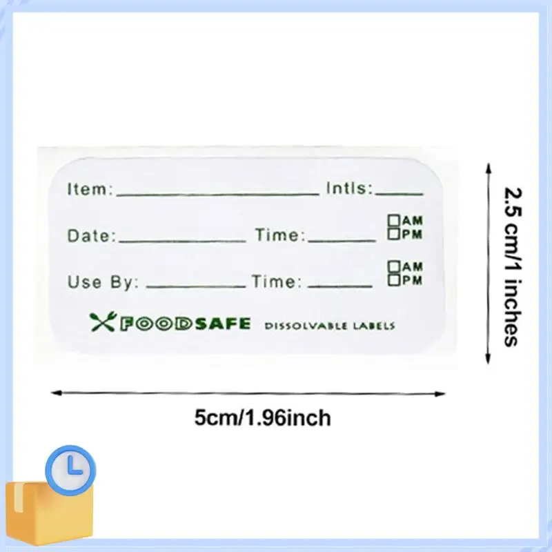 Popular 10 Roll Food Labels Cooler Food Storage Freezer Stickers 1 X 2In Self-Adhesive Removable Freezer For Reusable Containers