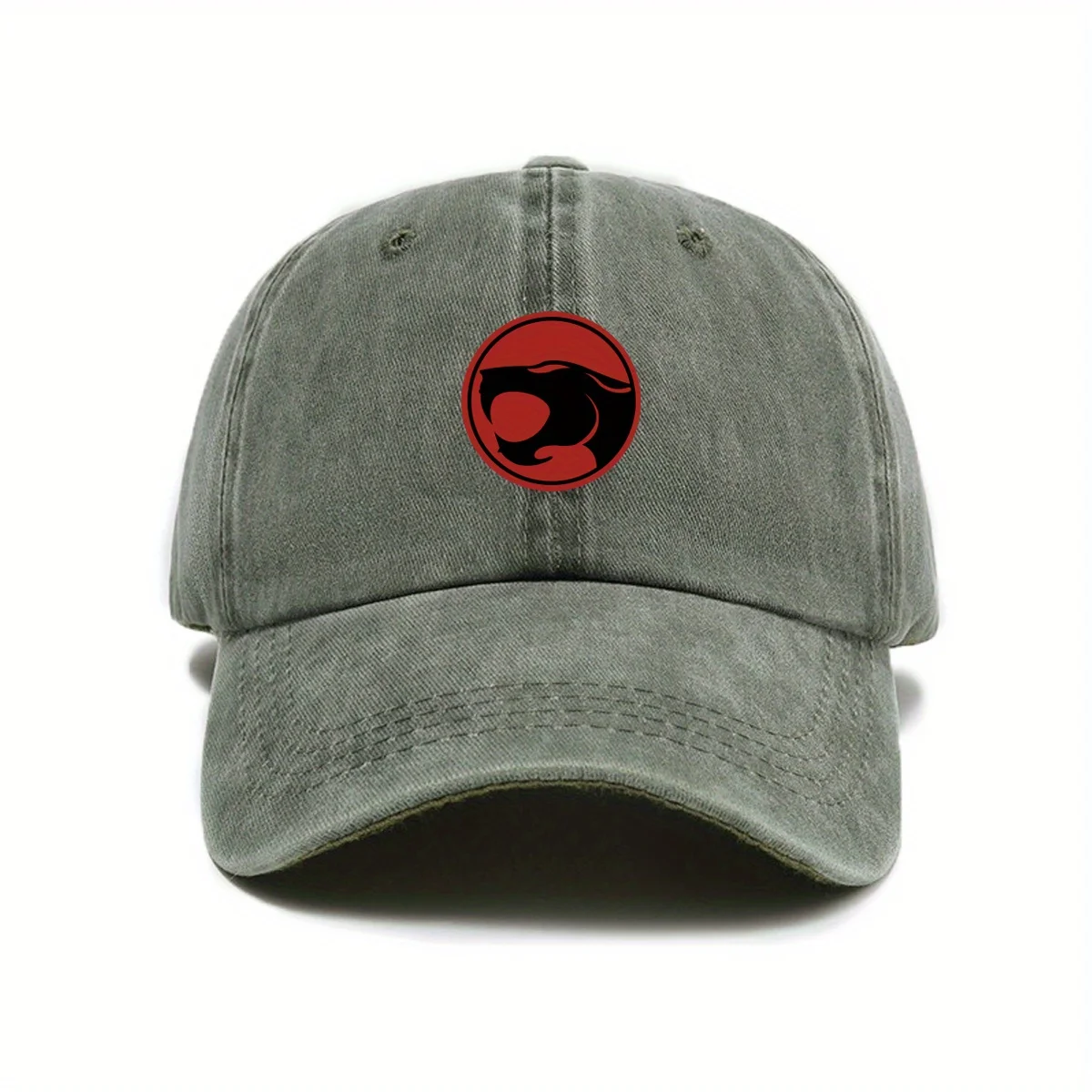 Bedruckte Thunder Cats Baseballkappe aus gewaschener Baumwolle, Unisex, für den Außenbereich, verstellbar, lässig, Retro, weiches Oberteil, Dad Cap – Detail 4