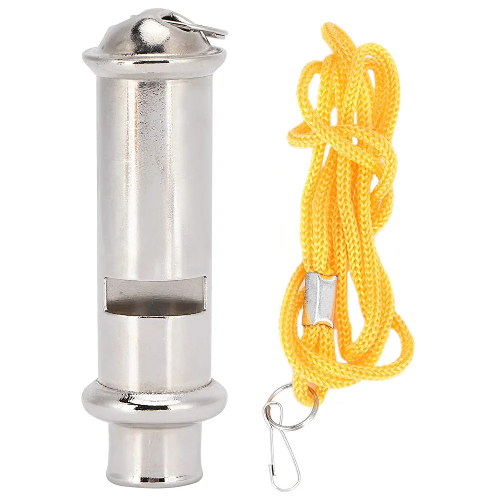 3Pcs Outdoor Whistle Stainless Steel Pigeon Training Durable Practical High Pitch Volume Safety Survival Silver Yellow