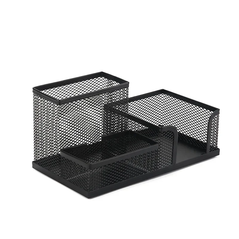 Imagem -03 - Metal Mesh Desk Organizer Table Jewelry Storage Box Lápis e Pen Holder Neatening Tools Cell Drawer