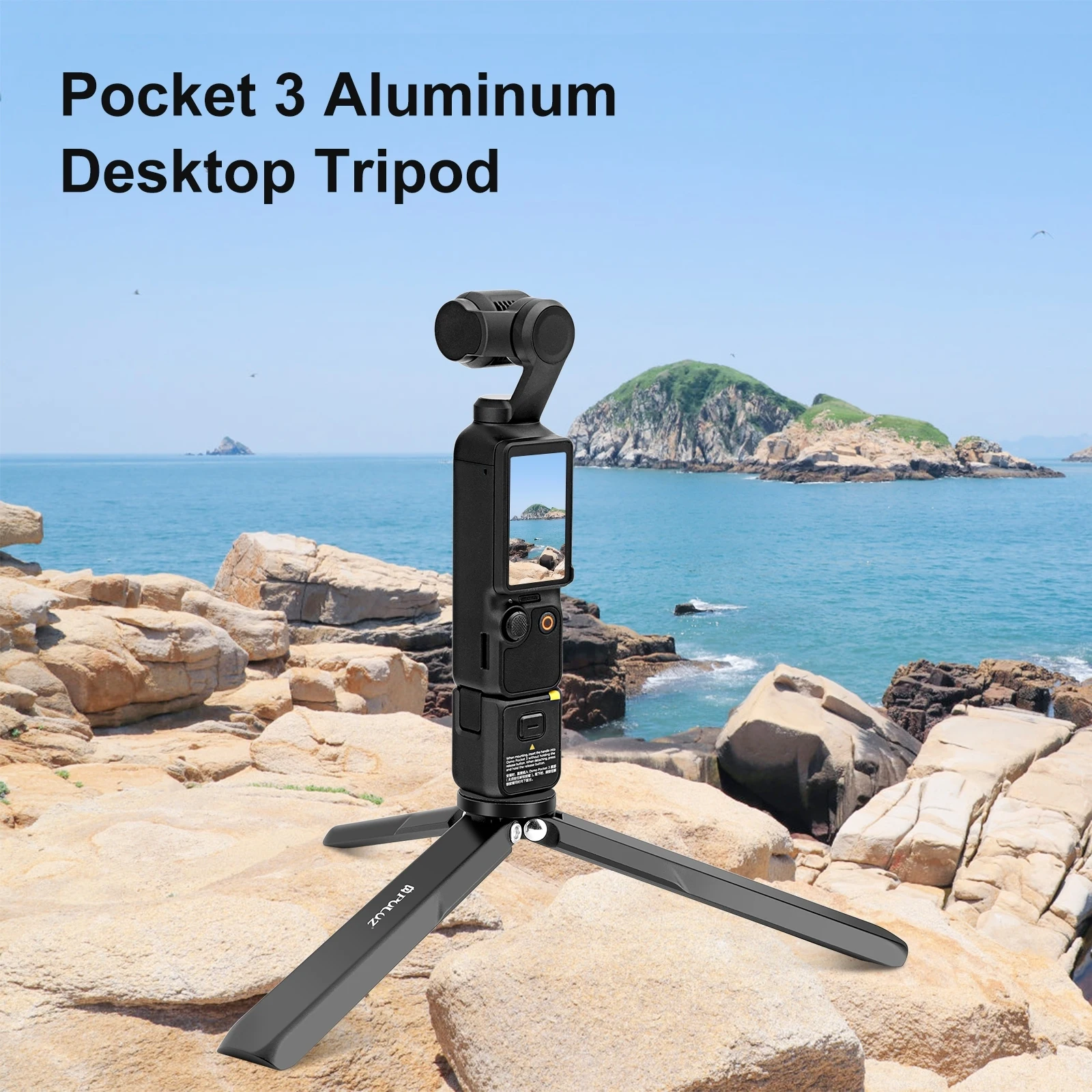 Trípode de metal de aleación de aluminio PULUZ para DJI Osmo Pocket 3 // Insta360 X4