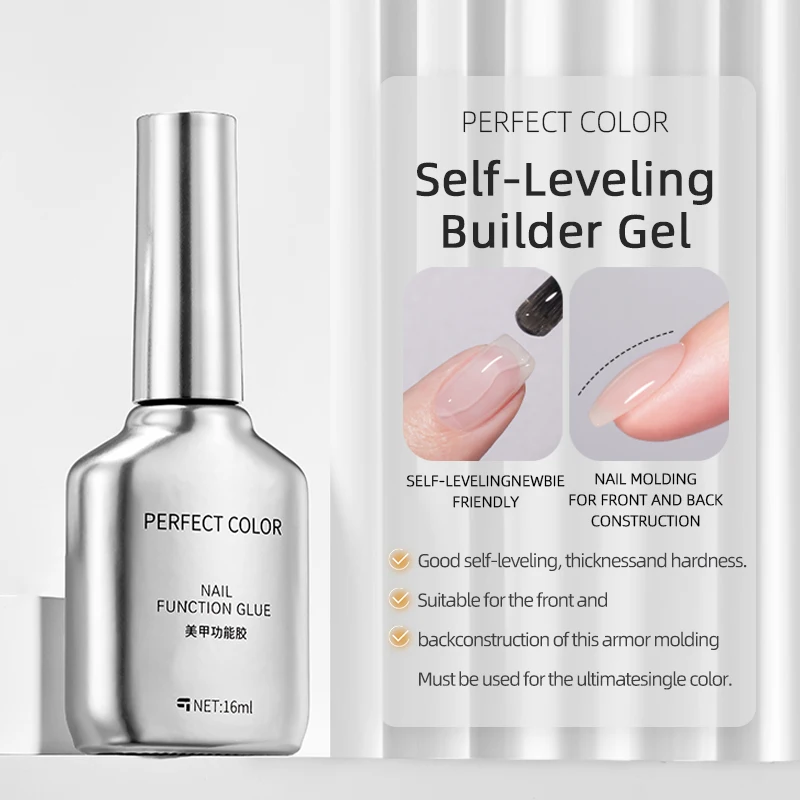 PERFEKTE FARBE, 16 ml, kein abwischbares Gel-Decklack- und Grundlack-Set – glänzende Oberfläche und langlebig, Soak Off LED-Nagellampe, Gel-Basislack – Detail 17