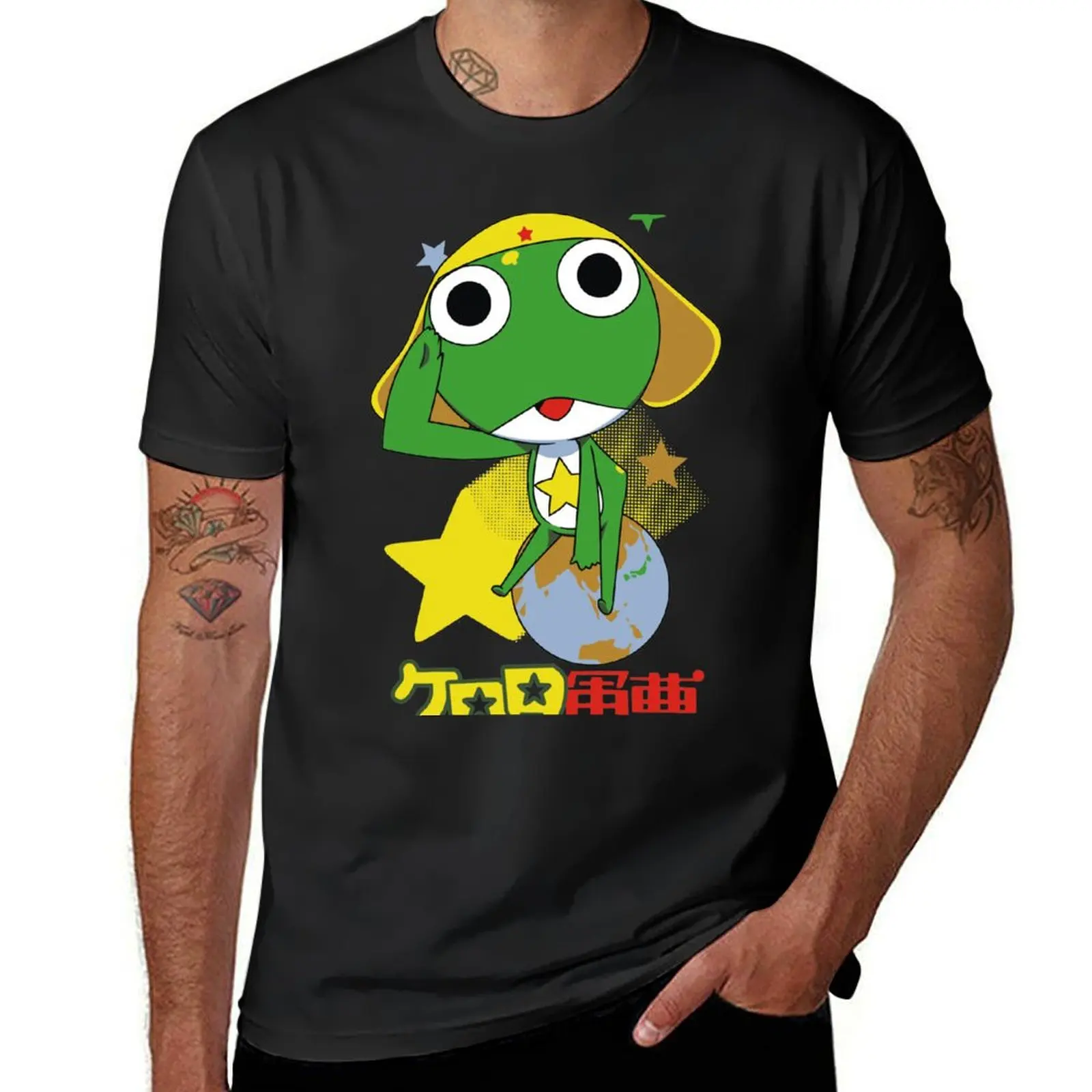 Sgt. Keroro T-Shirt korean fashion plus size tops blacks plus sizes tshirts for men