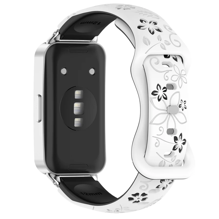 3D Gegraveerde Bloem Band Voor Huawei Band 10 9 8 Smartwatch Sport Polsbandje Correa Band voor Huawei Band 8 9 10 Vervang Armband
