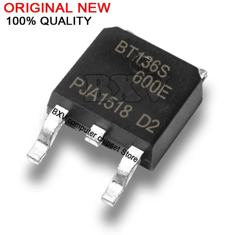 Triac SMD TO252, BT137S-600E, BT137S-600, BT136S-600E, BT136S-600E, BT139S-600E, BT136S-600, BT138S-600E, BT139S-600, 10 Uds.