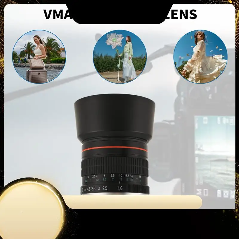 

85Mm F1.8 Camera Lens For Canon F1.8 Large Aperture Fixed Focus Portrait Macro Pure Manual Focus SLR Camera Lens