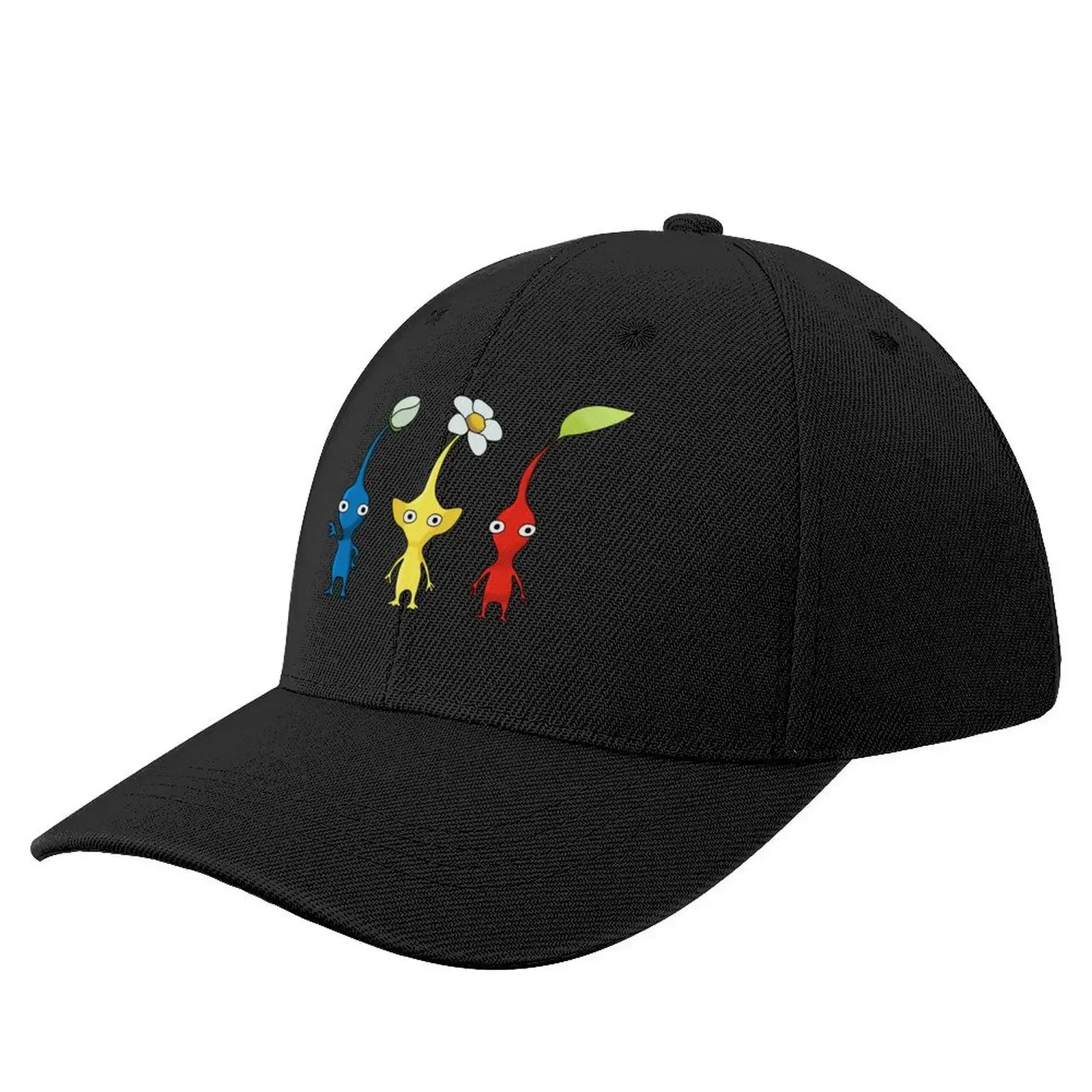 Blue, Yellow and Red Pikmin Sticker Set Baseball Cap Gentleman Hat Military Cap Man Cosplay Caps For Men Women's