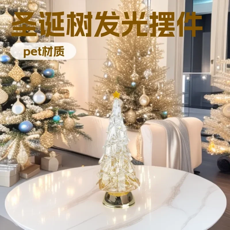 2024 New Christmas Tree Decorations Luminous Ornaments for Home Party Atmosphere Arrangement Holiday Xmas Hanging Baubles