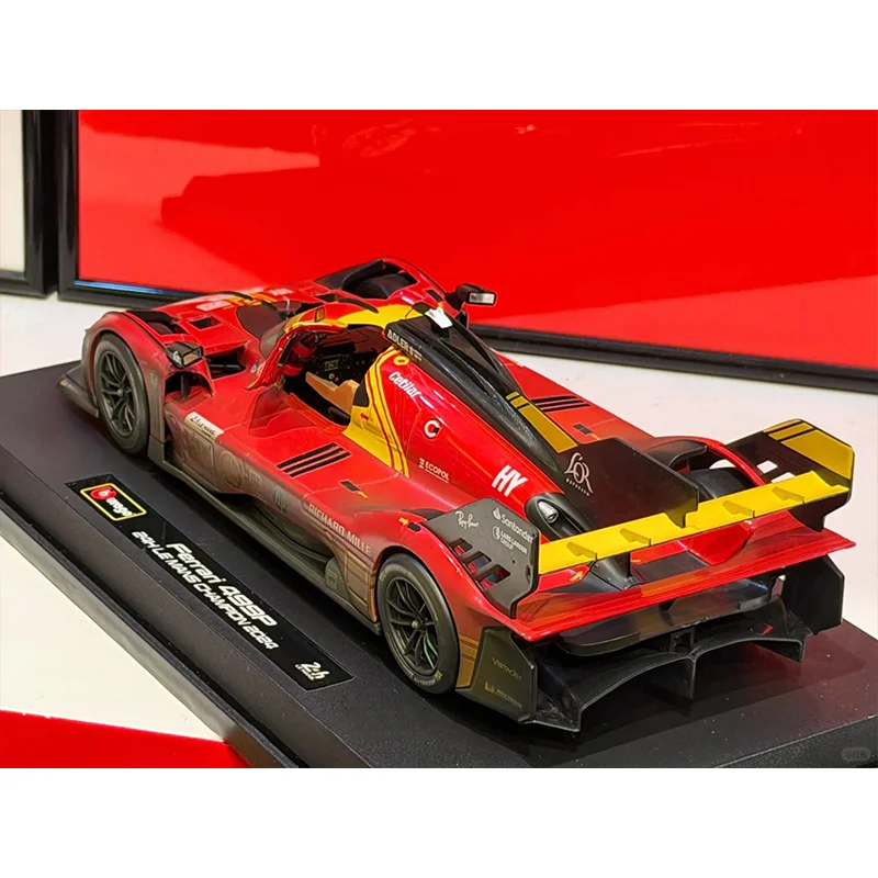 Novo em Estoque Bburago 1:18 Ferrari 499p Campeão 2024 24h Lemans