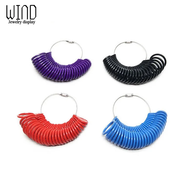 أدوات المجوهرات حجم الخاتم مغزل عصا قياس الإصبع حجم الحلقة قياس أداة المجوهرات مجموعة حجم الخاتم