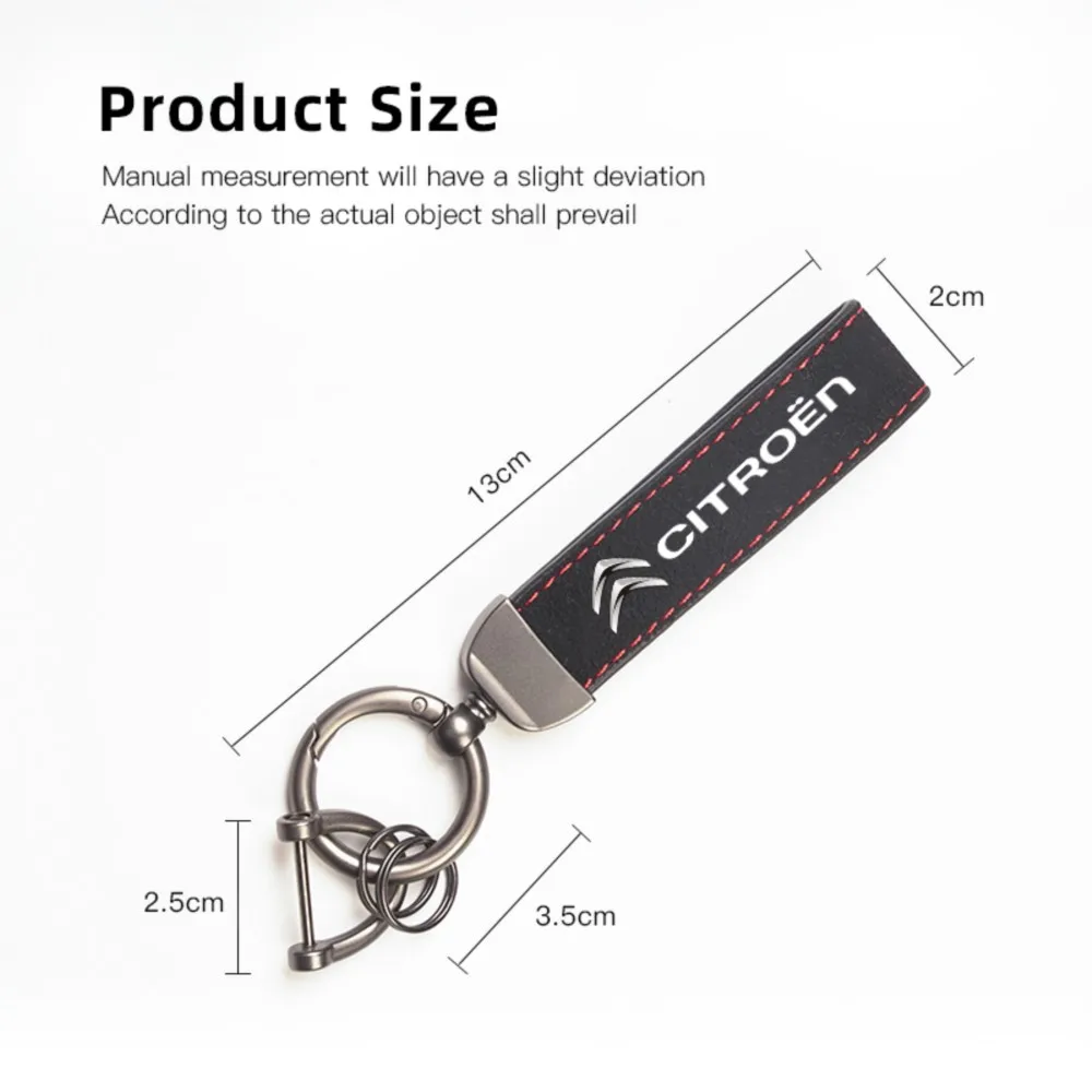 Suede Key Ring Sport Car Keychain Custom Car Emblem Gift With For Citroen C4 C3 C2 C1 C5 DS3 Berlingo Xsara Picasso headrest - view 3