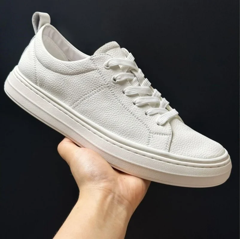 

Spring Summer Men Sneakers Microfiber Casual Shoes Brand Fashion Male White Shoes