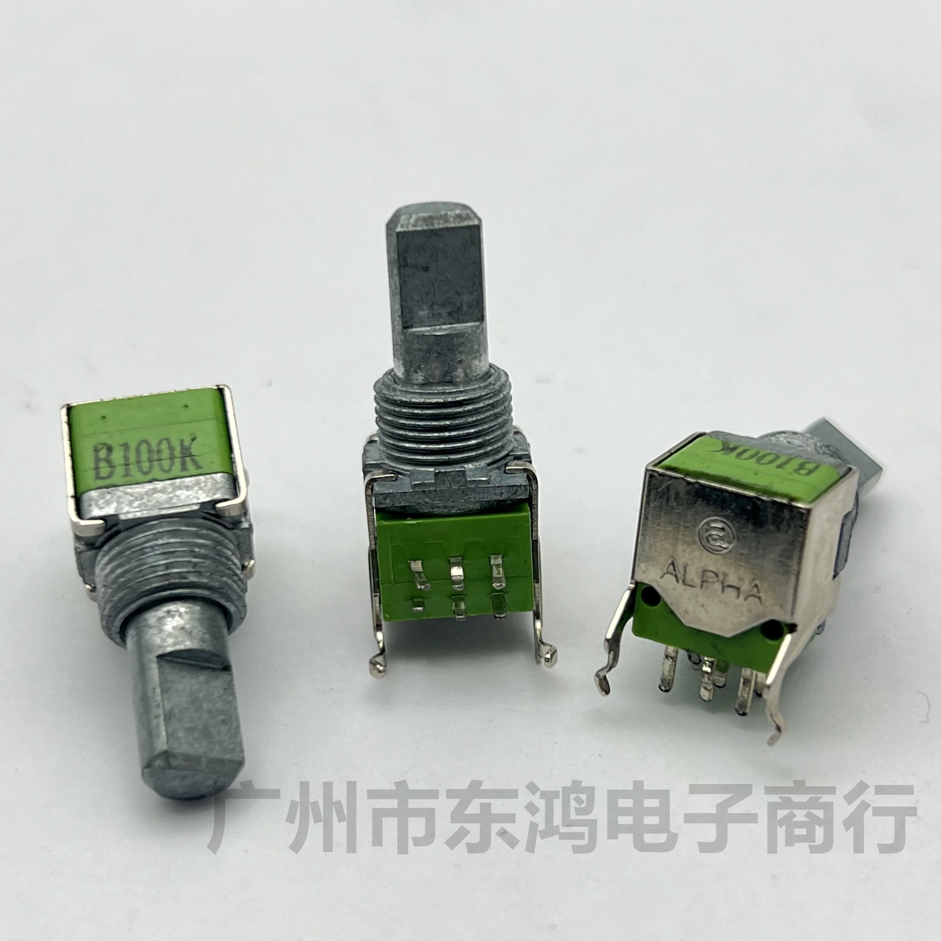1 PCS ALPHA Aihua 9011 Duplex Precision Potentiometer B100K Power Amplifier Mixer Shaft Length 15mm