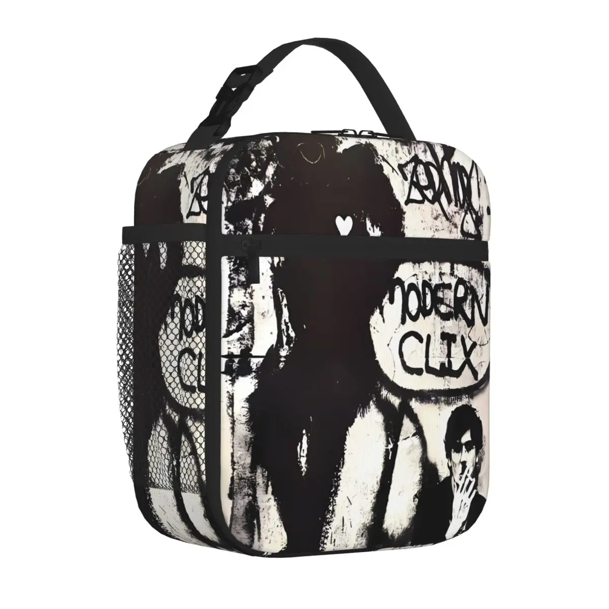 Hot Sale Charly Garcia Clics Modernos Vinyl Cd Parent Child Matching Canvas Lunch Bag School Field Trip Food Tote Bag
