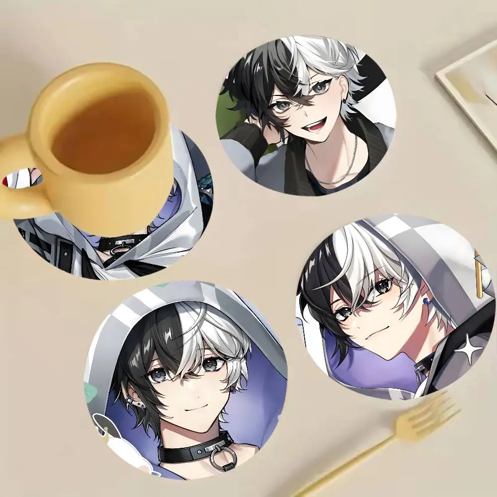 c-chaco fragaria memories Wooden Cup Mat Cappuccino Vodka Juice Water Coaster for Flower Shop