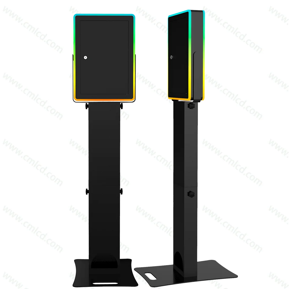 Wedding Square iPad Photobooth Shell with High Brightness LED Light and RGB Light Party Events iPad Photo Kiosk Selfie Machine
