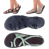 Strappy Braided Sandals Comfortable Beach Sandals Open Toe Dress Sandals for Women for Beach Poolside Travel Camping