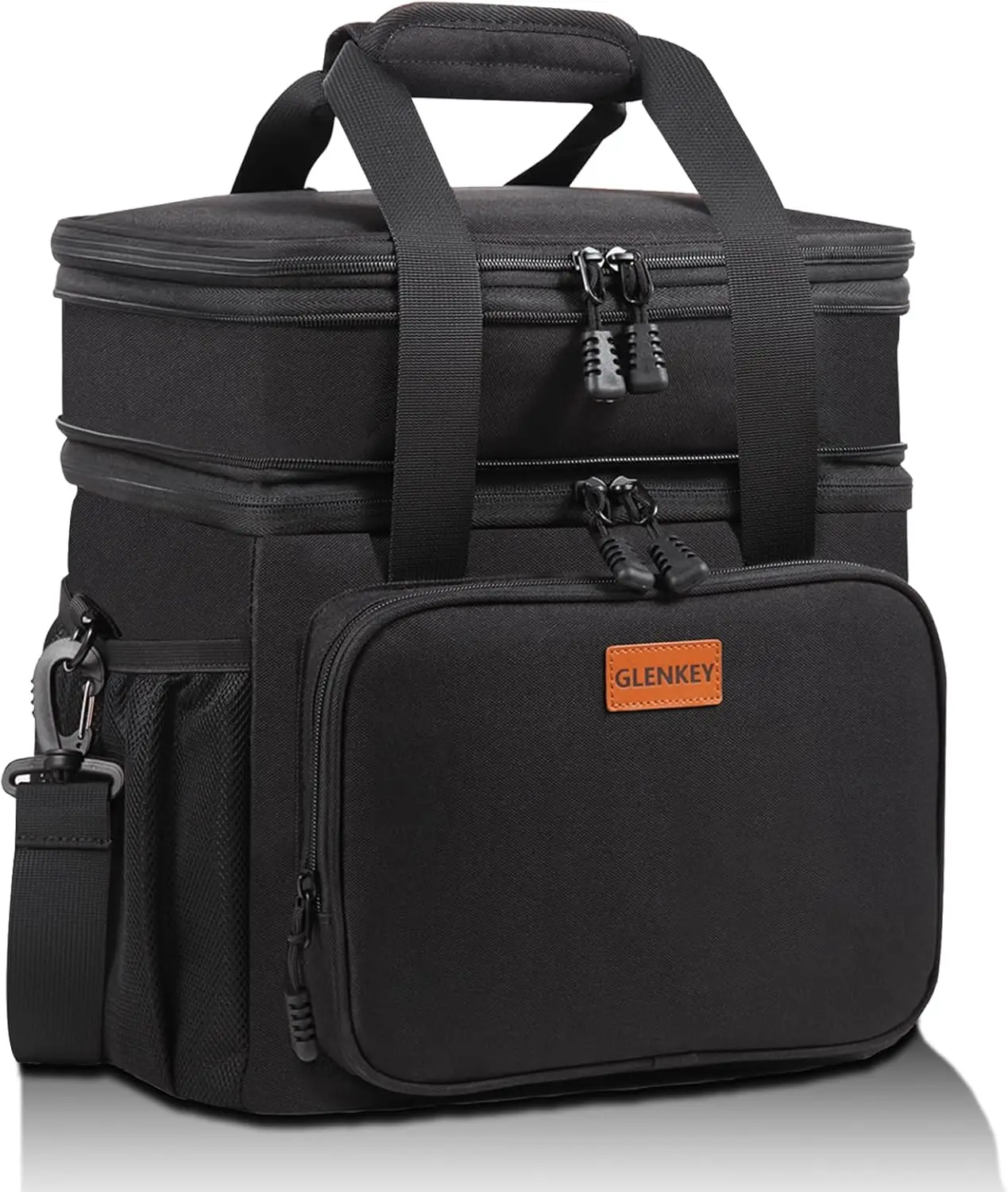 

Expandable Insulated Lunch Bag, Waterproof Durable Cooler for Work Camping Trip, 22L Black