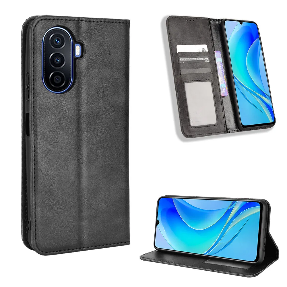 For Huawei Nova Y70 Case Luxury Flip PU Leather Wallet Magnetic Adsorption Case For Huawei Nova Y70 Plus NovaY70 Phone Bags