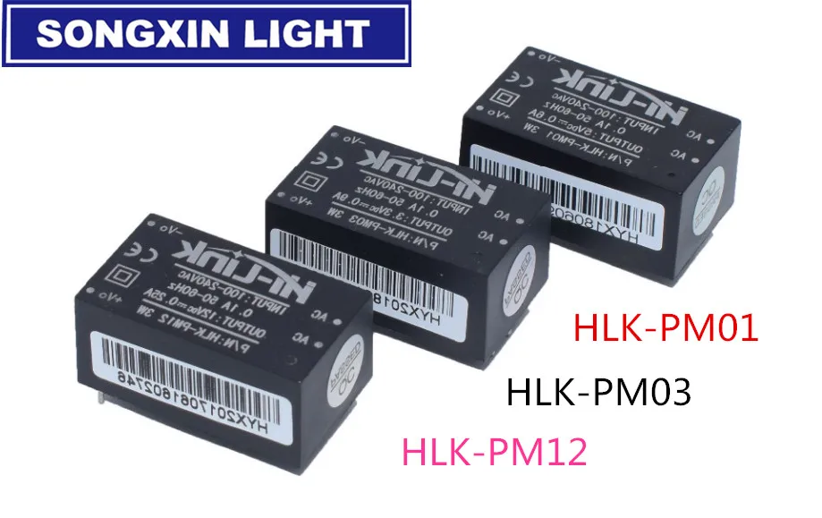 HLK-PM01 HLK-PM03 HLK-PM12 AC-DC 220V to 5V/3.3V/12V Mini Power Supply Module Intelligent Household Switch HLK-5M05  5M12 5M03