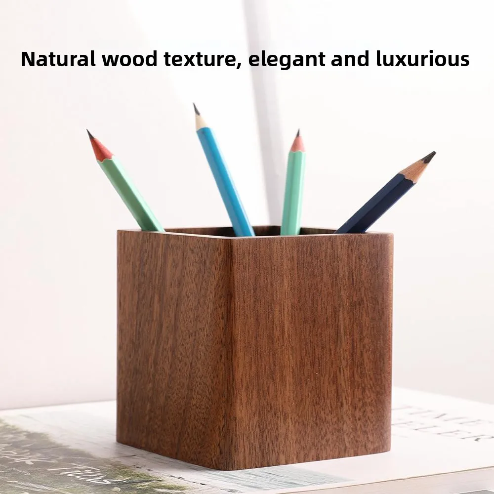 large-capacity-walnut-wood-pen-holder-creative-office-desktop-decoration-nordic-style-wooden-desktop-storage-box-pen-stand