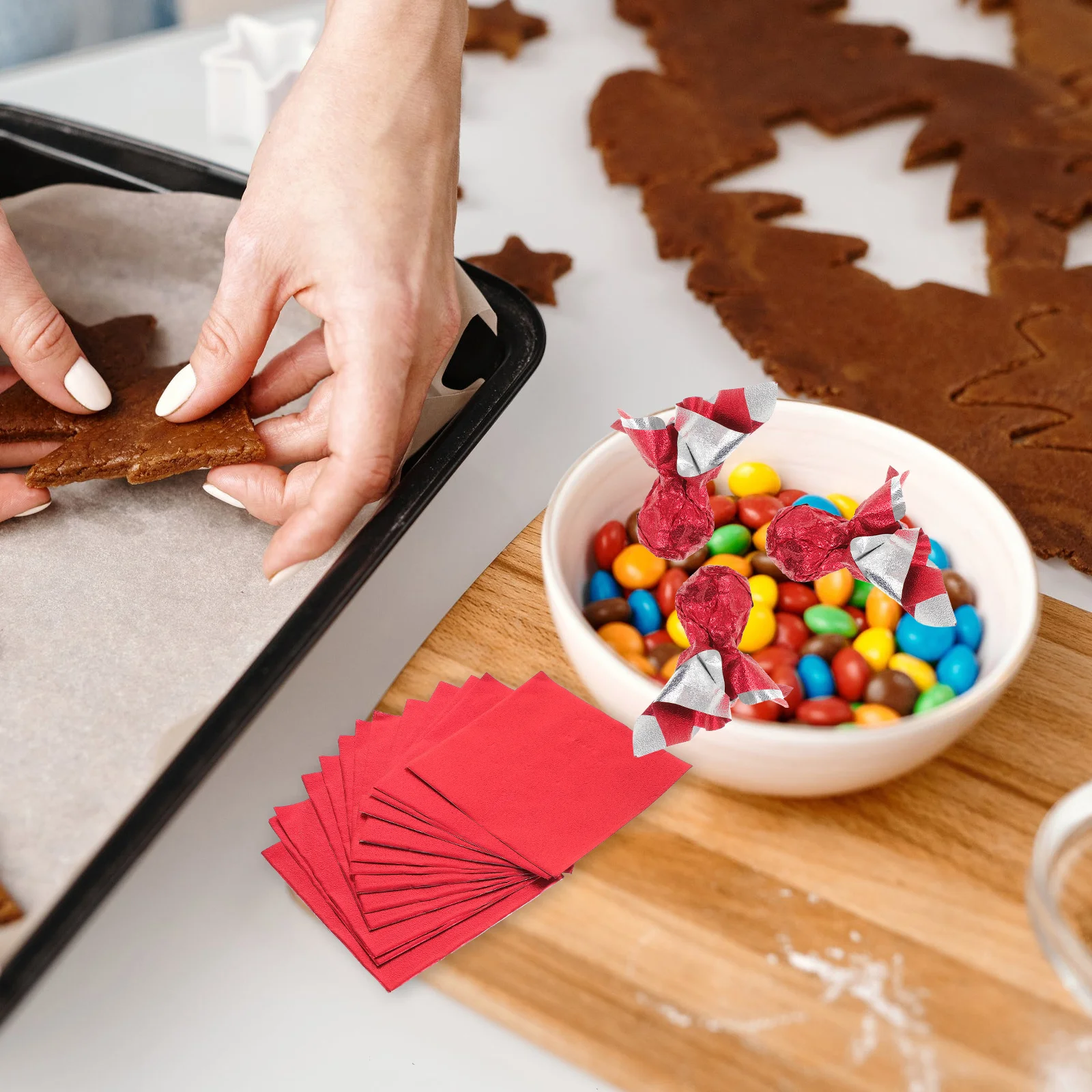 

300Pcs Candy Wrappers Paper Foil Chocolate Wrapping for Homemade Sweets Party DIY Nougat Packing Nougat Wrapping Papers