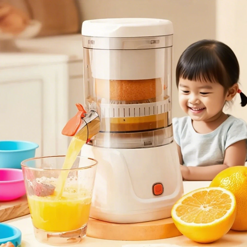 コードレスベビーフードプロセッサー、自家製幼児食、ジュース、幼児用スナック用の自動果肉分離