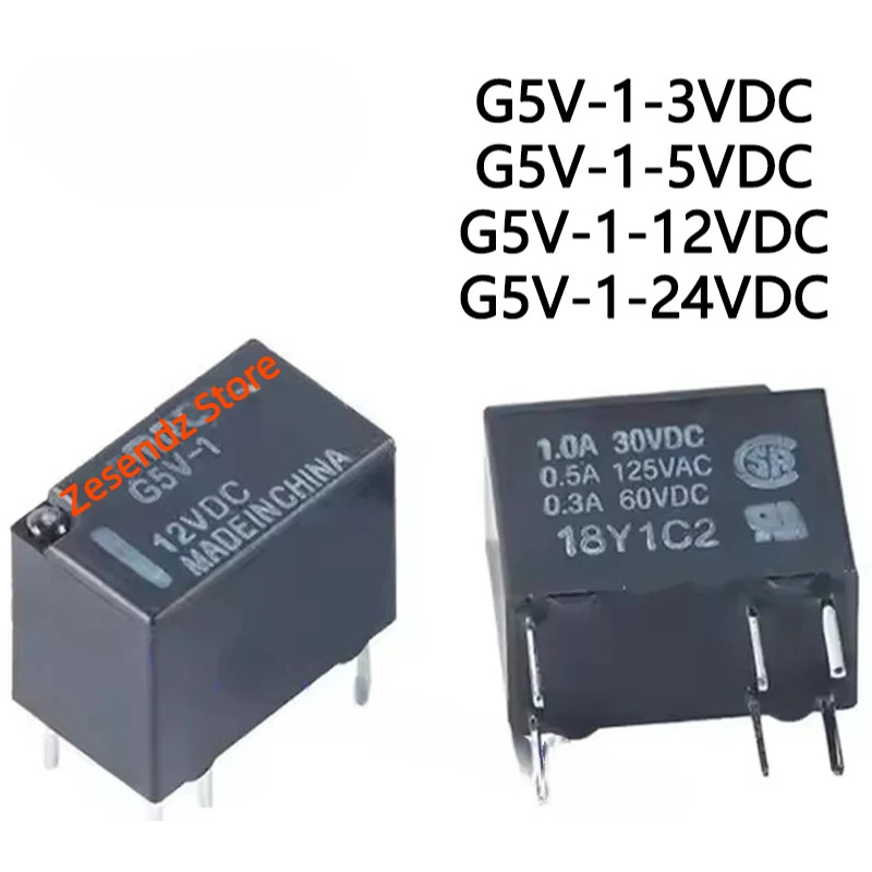 10Pcs/lot New Original Mini Signal Relay G5V-1 5VDC G5V-1-12VDC G5V-1-24VDC G5V-1 G5V-1 3VDC 5VDC 12VDC 24VDC 6Pin SPDT