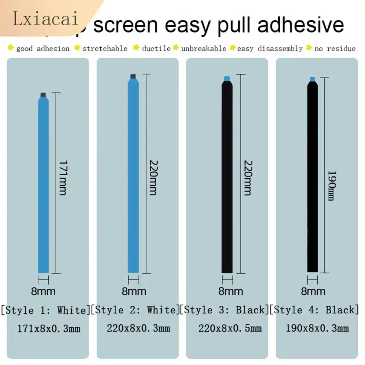 Easy Pull Glue Laptop Screen LCD Tape Display Assembly Refurbishing Double Sided Adhesive Cell Phone Repair Thickened 0.5mm