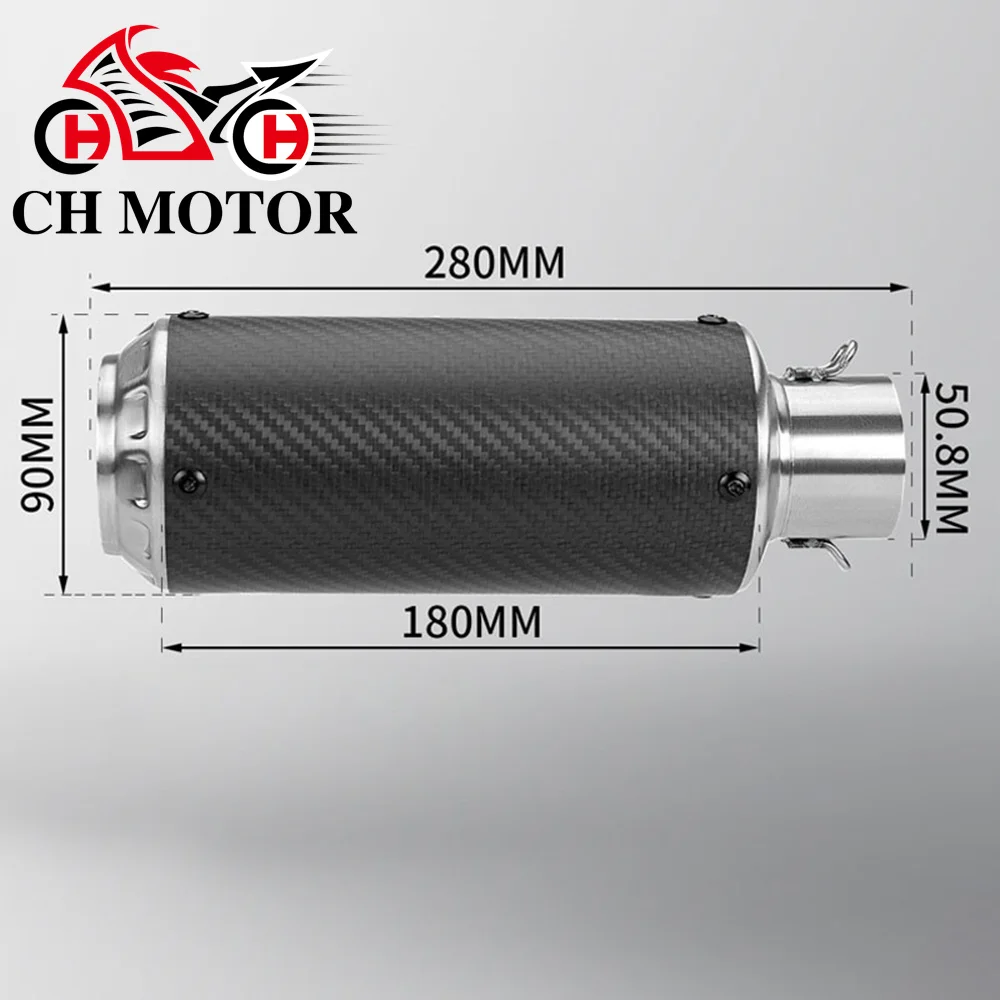 36–51 mm Universal-Motorrad-Auspuff mit DB Killer-Projekt Escapes Para Motos für Honda Yamaha Z800 900 Z1000 CBR600 MT