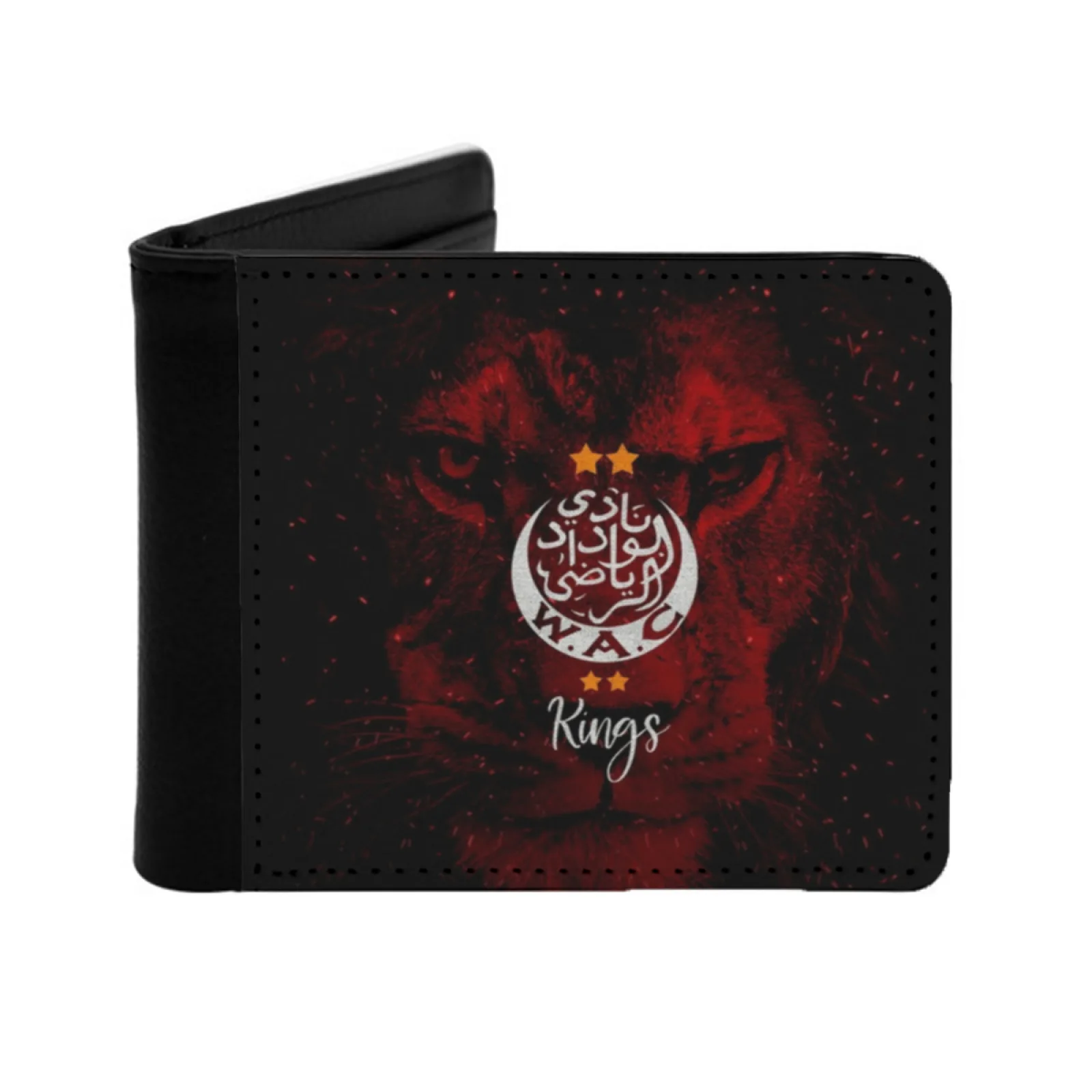 Wydad Athletic Club Kings Short Men's Wallets Credit Card Holder Retro Wallet Male Pu Leather Wallet Wydad Wydad Athletic Club