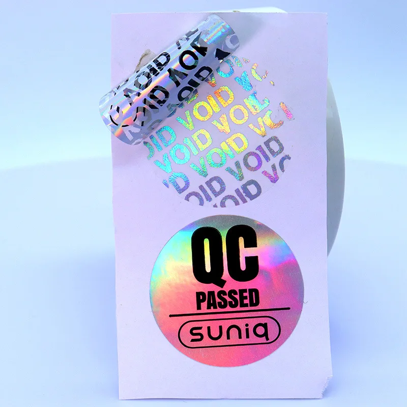 

Индивидуальные голографические антиподдельные недействительные самозапечатывающиеся клейкие наклейки Персонализированные радужные недействительные сломанные гарантийные этикетки