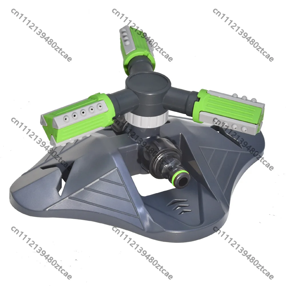 10 Inch 360 Degree Automatic Rotating Triangle Sprinkler Portable Garden Lawn Watering Sprinkler Head For Outdoor Irrigation Use