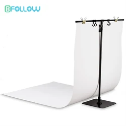 BFollow-Support d'arrière-plan en forme de T avec kit de toile de fond en PVC, accessoires de prise de vue photo de bureau, ensemble de studio pour la photographie de produits