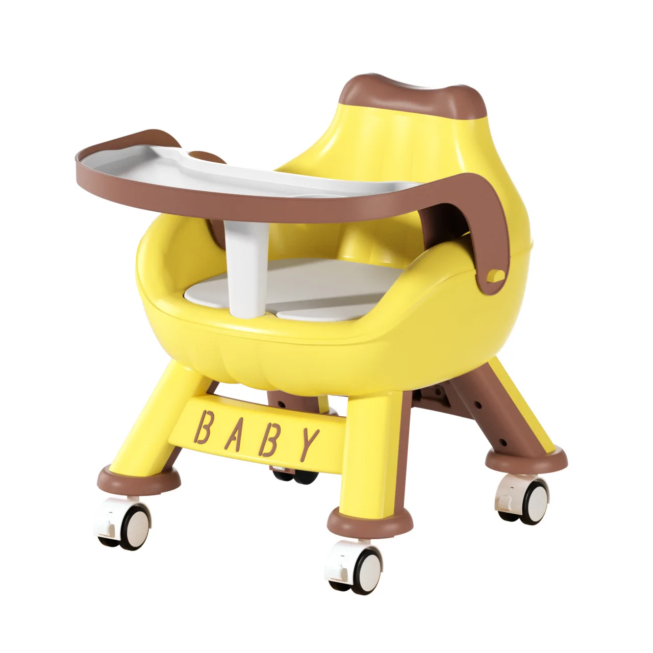 كرسي مرتفع للأطفال على شكل موز - كرسي أطفال لطيف مضاد للانزلاق مع حزام أمان 5 نقاط #5