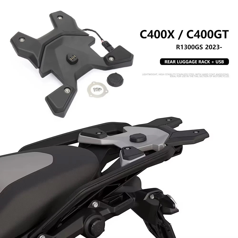 

Motorcycle Rear Box Tail Rack Luggage Top Case Bracket Holder USB interface For BMW R1300GS GS1300 R 1300 GS C400GT C400X 2025