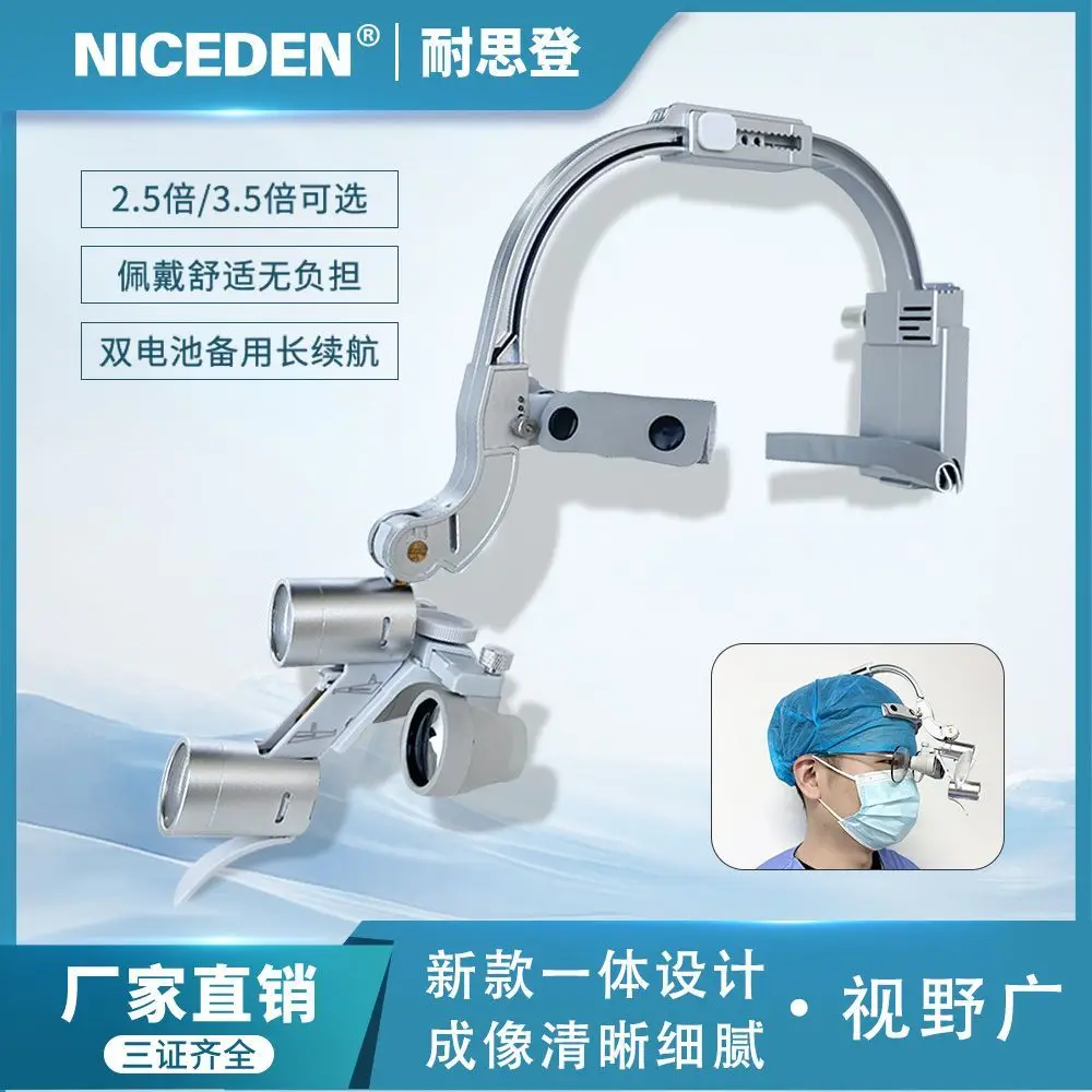 Dental Head-mounted Magnifying Glass Oral Headlights Dentist ENT Surgery Dental Instruments Tools Medical