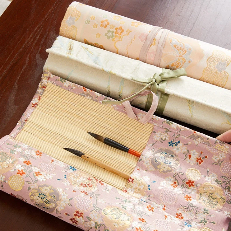vintage-chinese-style-calligraphy-brushes-roll-curtain-fabric-ink-brush-storage-pouch-portable-chinese-painting-pen-organizer