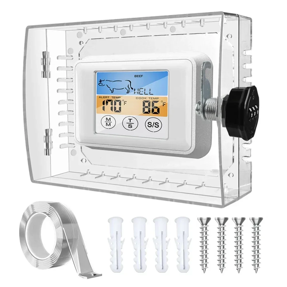 Combination Lock Box Transparent PC 3-digit Password Lock Clear Visibility Design Smart Temperature Control 21.5x14.5x6.5CM