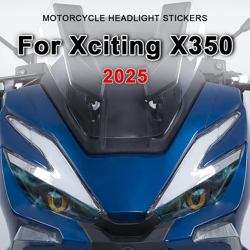 

Waterproof Motorcycle Headlight Stickers For Kymco Xciting X350 XCITING X 350 x350 2025 Headlamp Protective Decals Accessories