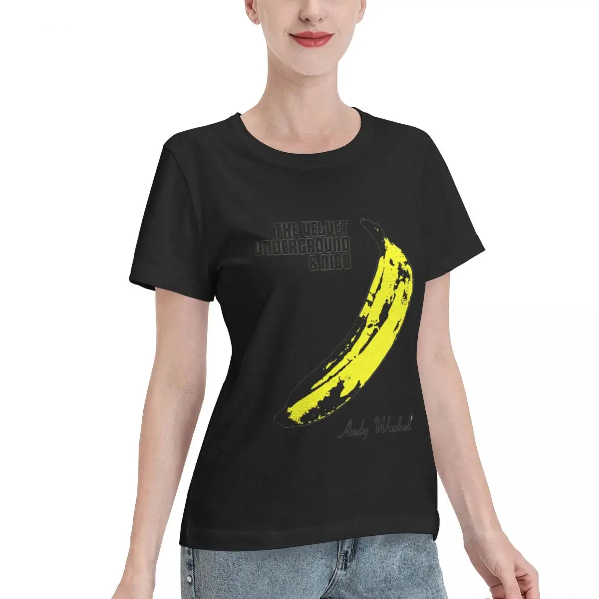 Quick Dispatch The Velvet Underground Women's T-shirt All Season Classic Solid Tee
