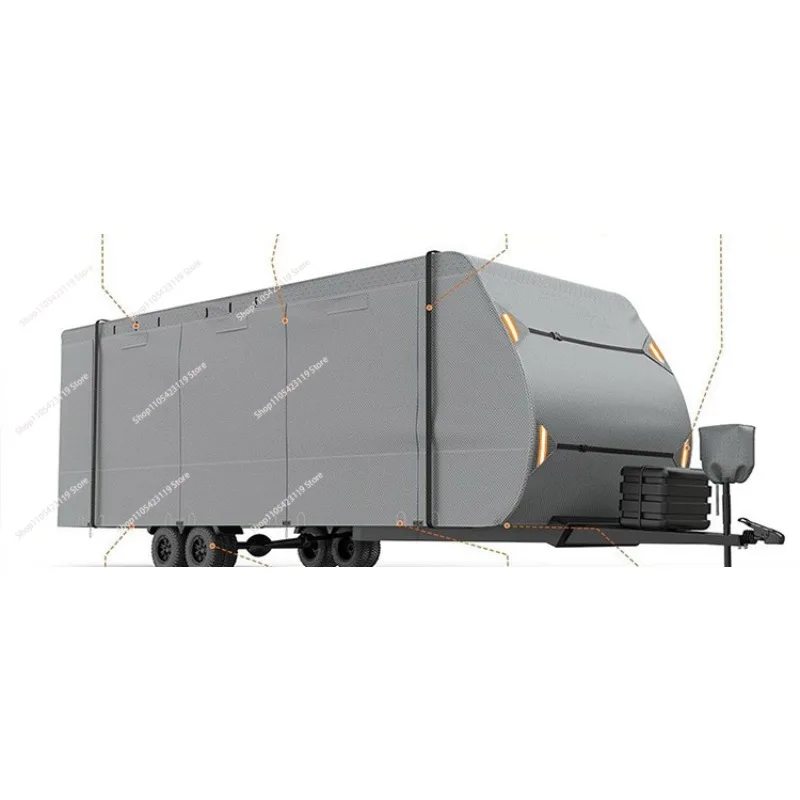 Camping RV Cover Waterproof Touring Car Cover Oxford Cloth Trailer RV Cover Sunroof Convertible Hardtop