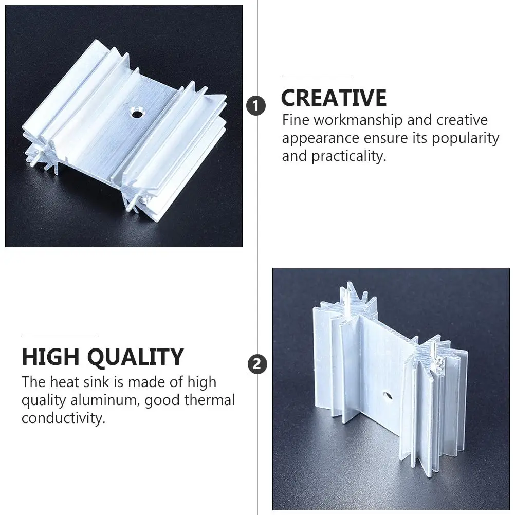 

40pcs Heat Radiator Aluminum TO 220 Cooler Voltage Regulator Cooling Set Notebook Accessories