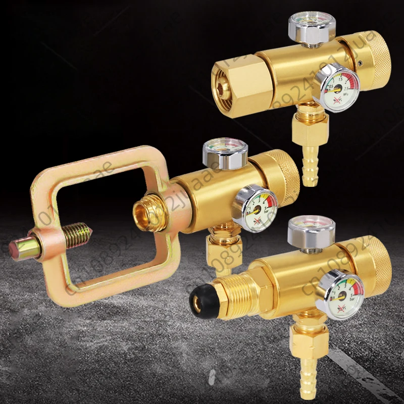 Oxygen Pressure Regulating Valve Gauge Acetylene/ Propane Meter 8mm Thread Brass Adjustable Pressure Reducing Valve 감압기