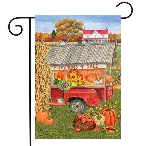 Pumpkins For Sale Truck Garden Flag