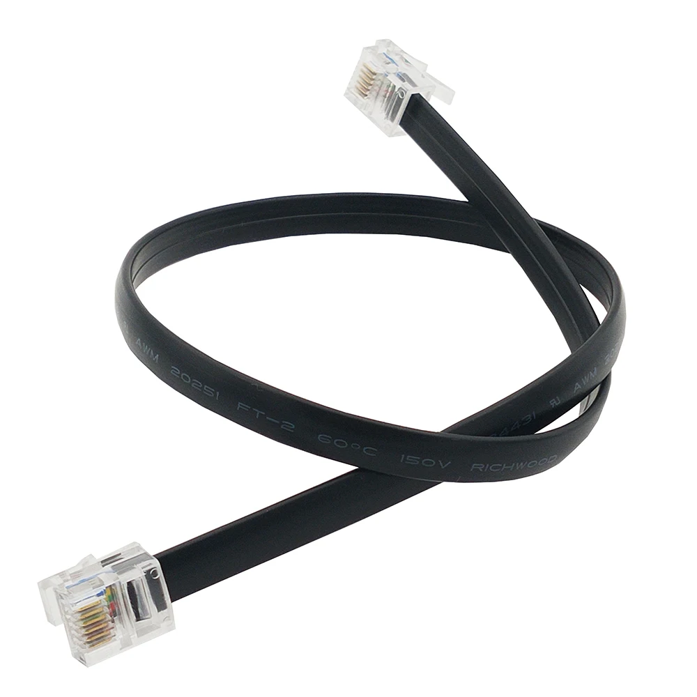 1M/2M/3M RJ12 6P6C Connector Left Buckle Modular Plug Connector Cable For VEX IQ Motor Sensor Dedicated Smart Cable